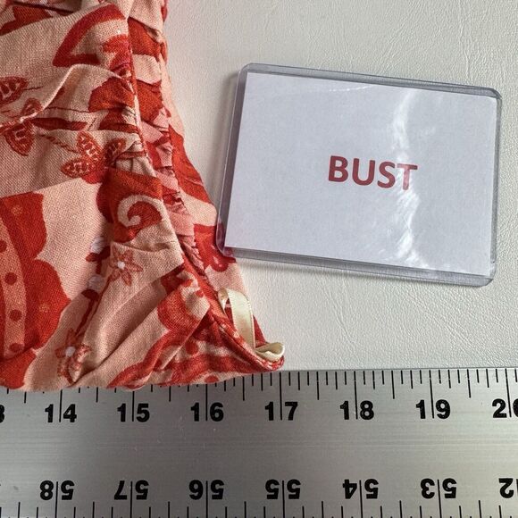 Farm Rio Red Jaipur Crossover Linen Blend Maxi Sundress Women’s Size Small NEW - Picture 10 of 16